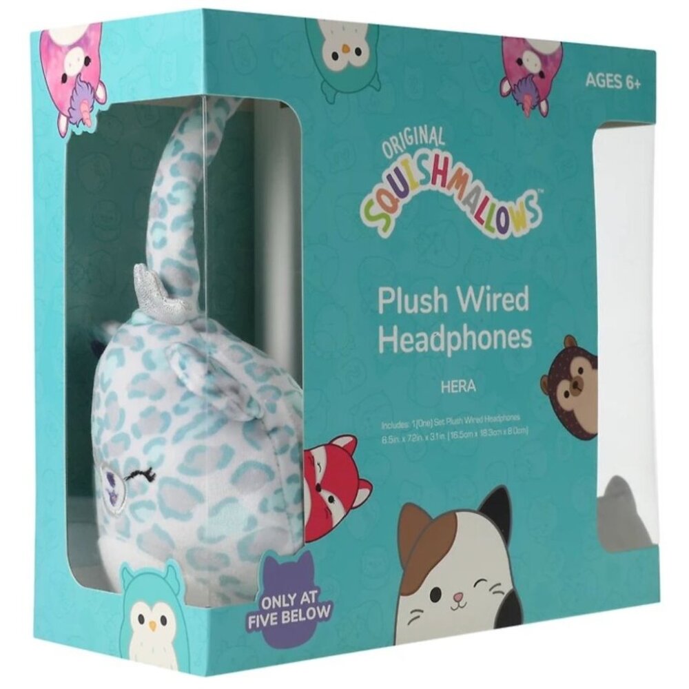 Squishmallows Hera Cheetah Plush Lightweight Wired Headphone New in Box SOLD OUT - Picture 14 of 14
